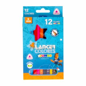 Lápices De Colores Jumbo Largo Triangulares LANCER Unidad
