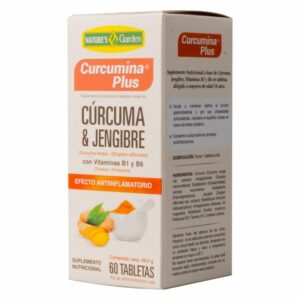 Suplemento Con Cúrcuma Y Jengibre NATURES GARDEN 60 u