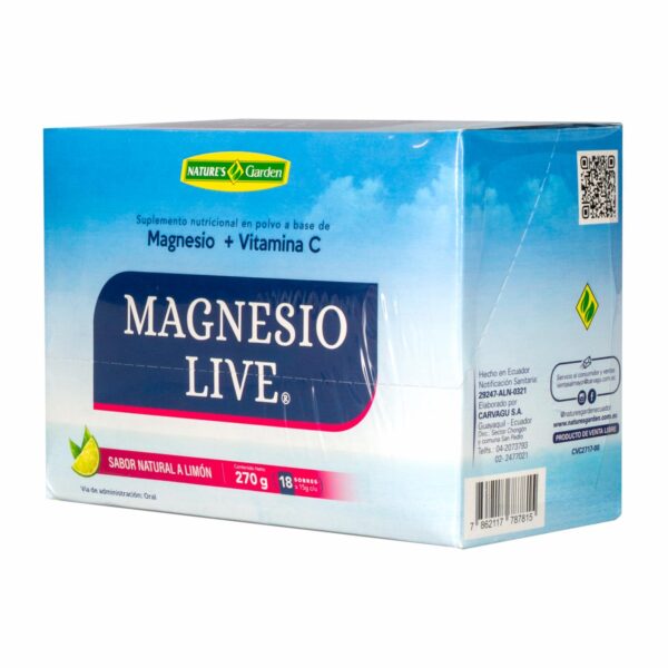 Magnesio Live Limón NATURES GARDEN 270 G - Imagen 4