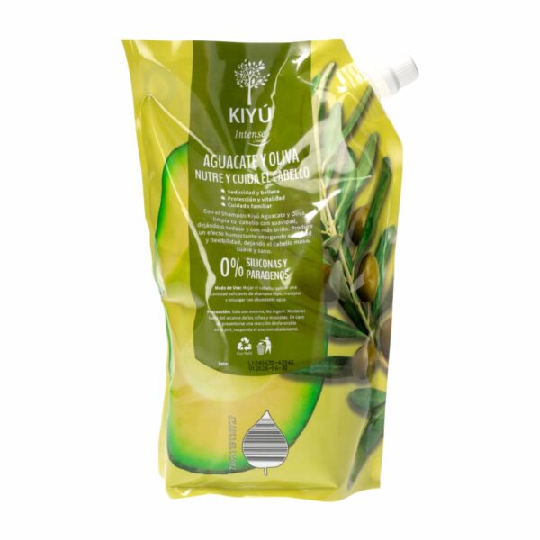 Shampoo Aguacate Y Oliva KIYU Doypack 1000 Ml - Imagen 2