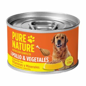 Alimento Húmedo Para Perros Pollo Con Vegetales PURE NATURE 170 G