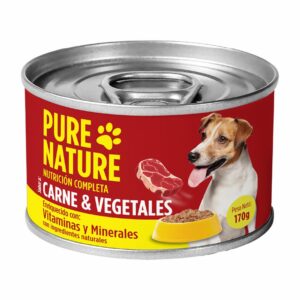 Alimento Húmedo Para Perros Carne Con Vegetales PURE NATURE 170 G