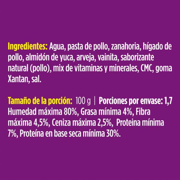 Alimento Húmedo Para Perros Hígado Pollo Con Vegetales PURE NATURE 170 G - Imagen 2