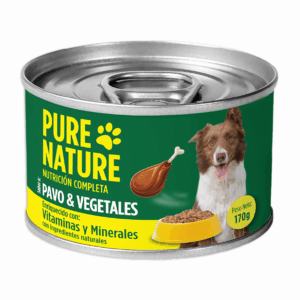 Alimento Húmedo Para Perros Pavo Con Vegetales PURE NATURE 170 G
