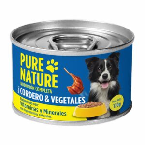 Alimento Húmedo Para Perros Cordero Con Vegetales PURE NATURE 170 G