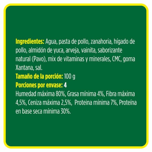 Alimento Húmedo Para Perros Pavo Con Vegetales PURE NATURE 400 G - Imagen 2