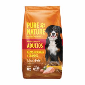 Alimento Para Perros Adultos Razas Medianas y Grandes Pollo PURE NATURE 4000 G