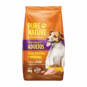 Alimento Para Perros Adultos Razas Pequeñas y Medianas Pollo PURE NATURE 4000 G