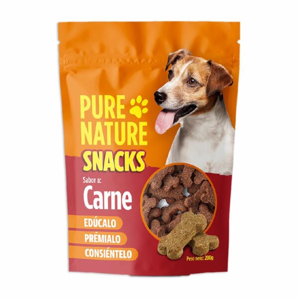Snack Para Perros Sabor A Carne PURE NATURE 200 G
