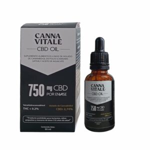 Aceite De Cbd Con 75o Mg Por Envase THC <0,2% CANNA VITALE 30 Ml