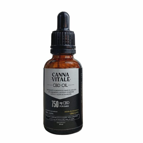 Aceite De Cbd Con 75o Mg Por Envase THC <0,2% CANNA VITALE 30 Ml - Imagen 2