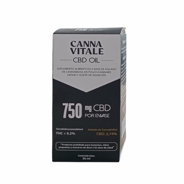 Aceite De Cbd Con 75o Mg Por Envase THC <0,2% CANNA VITALE 30 Ml - Imagen 3