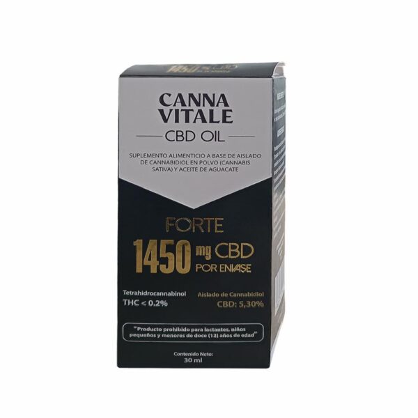Aceite De Cbd Forte 1450 Mg Por Envase THC <0,2% CANNA VITALE 30 Ml - Imagen 3