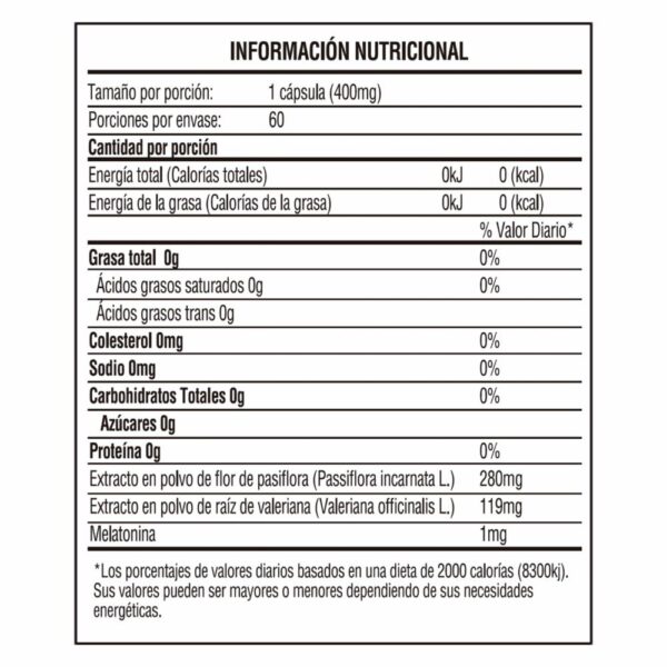 Cápsulas Relajantes Relax & Sleep VITA HEALTH 60 Cápsulas - Imagen 2