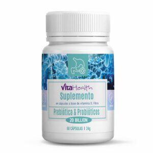 Suplemento De Fibra Prebiótica Y Probióticos en Cápsulas VITAHEALTH 24 G