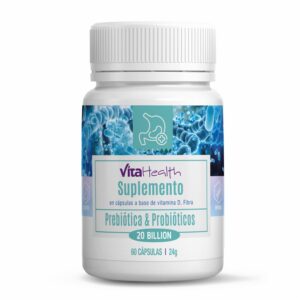Suplemento De Fibra Prebiótica Y Probióticos en Cápsulas VITAHEALTH 24 G