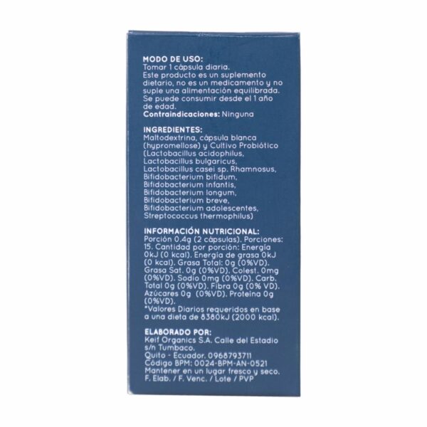 Biomix Probióticos Suplemento Alimenticio KEIF 30 Cápsulas De 200 Mg - Imagen 2