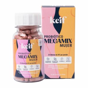 Megamix Probióticos Suplemento Alimenticio Para Mujer KEIF 60 Cápsulas De 250 Mg