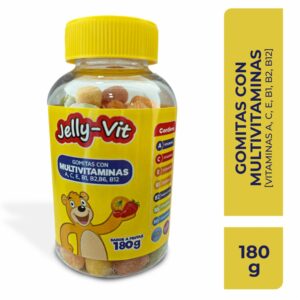 Gomitas Con Multivitaminas A, C, E, B1, B2, B6, B12 Sabor A Frutas JELLY-VIT 90 Uds 180 G