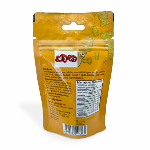 Vitamina C En Gomitas Sabor A Naranja JELLY-VIT 25 Uds 50 G - Imagen 3