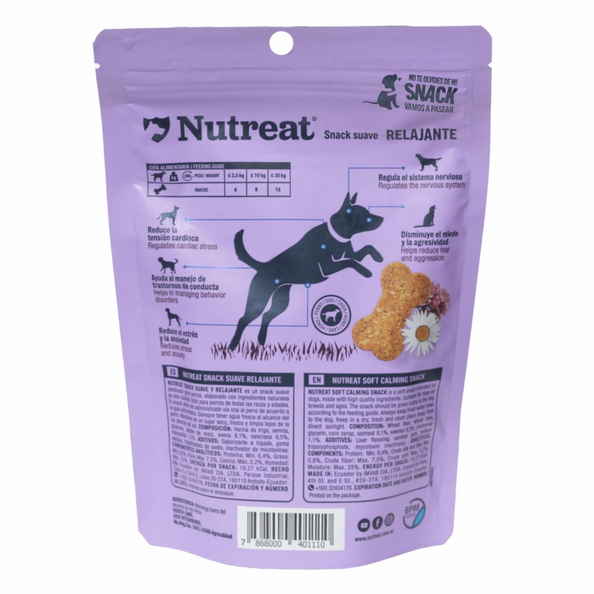 Snack Para Perros Relajante NUTREAT 168 G - Imagen 2