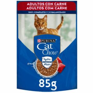 Alimento Húmedo Para Gatos Adultos Sabor A Carne PURINA CAT CHOW 85 G