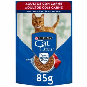 Alimento Húmedo Para Gatos Adultos Sabor A Carne PURINA CAT CHOW 85 G
