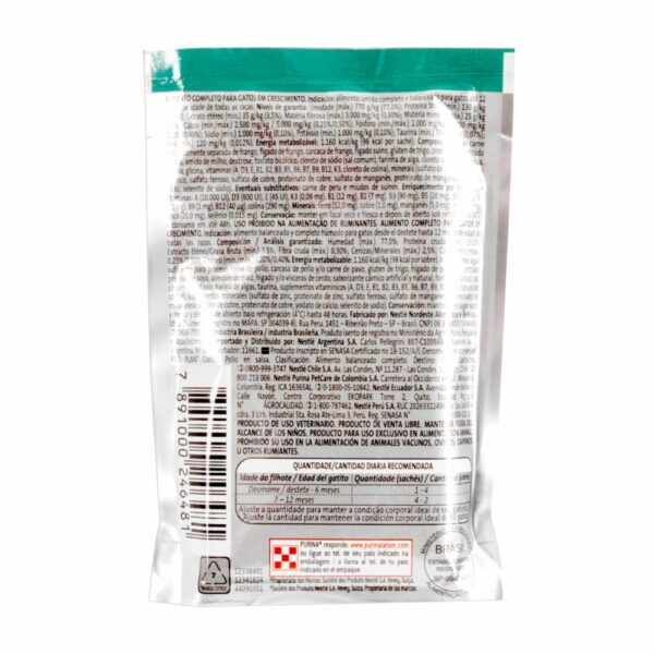 Alimento Húmedo Para Gatos Cachorro Sabor Pollo PURINA PRO PLAN 85 G - Imagen 2