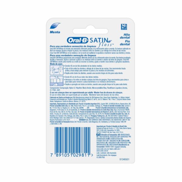 Hilo Dental Satín Floss ORAL B 25 M - Imagen 2