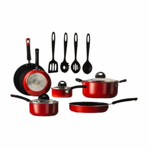 Set De Ollas Línea Everyday Rojo TRAMONTINA 10 Piezas