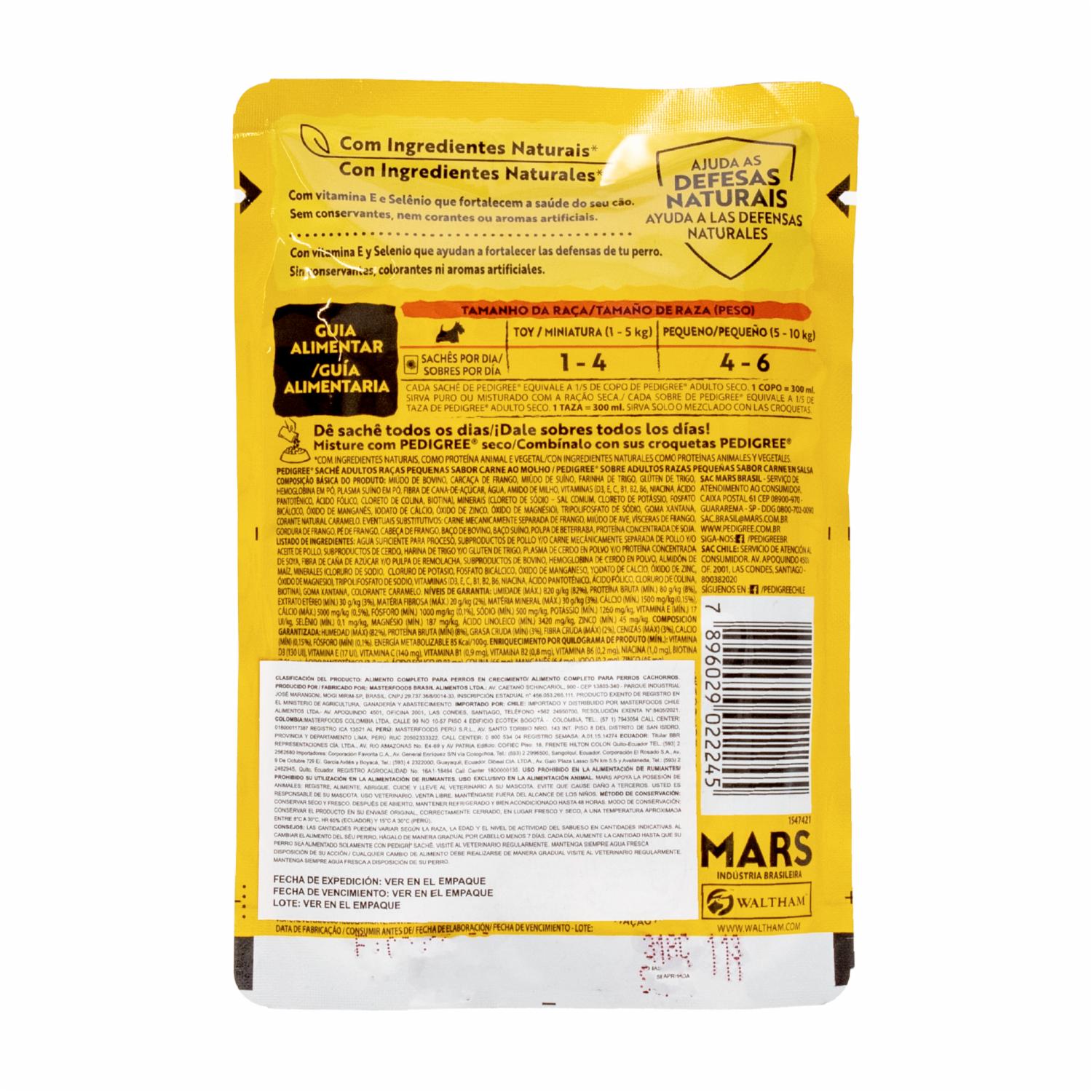 Alimento Para Perros Sobre Carne En Salsa PEDIGREE 100 G - Imagen 2