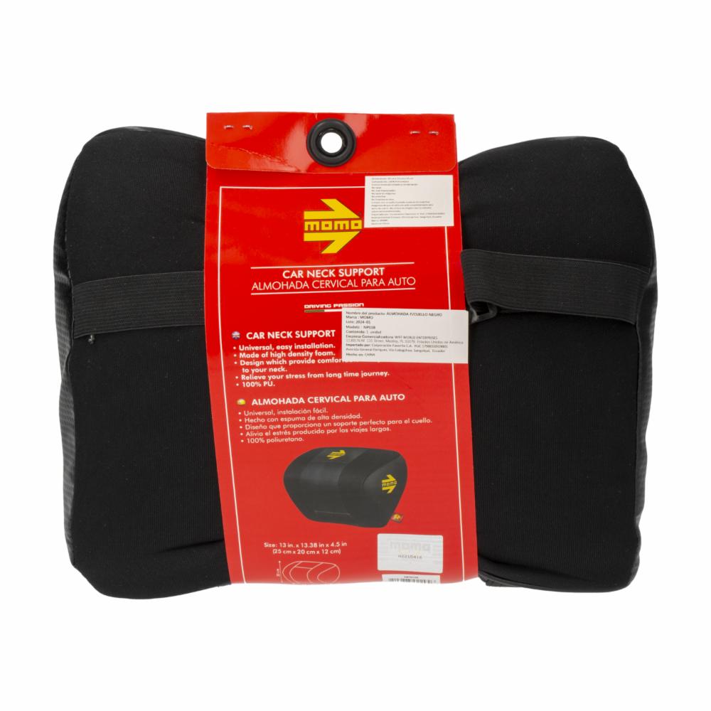 Almohada De Auto Para Cuello Color Negro MOMO Unidad - Imagen 3