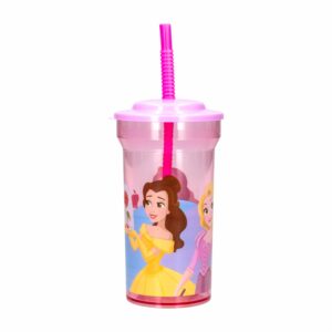 Vaso Con Sorbete Infantil Diseño  Disney Princess STOR 460 Ml