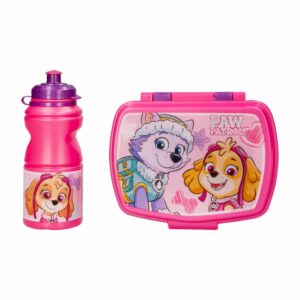 Set Infantil Botella Y Porta Alimentos Diseño Paw Patrol STOR 2 Piezas
