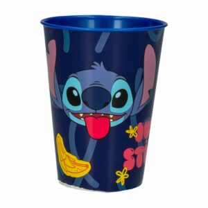 Vaso Con Tapa Infantil Diseño Stitch STOR 260 Ml