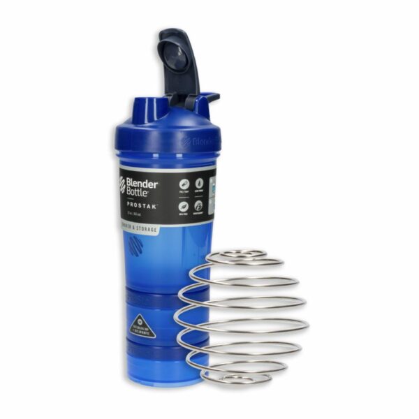 Tomatodo Prostack Azul Con Almacenador De Proteína BLENDER BOTTLE 651 Ml - Imagen 2