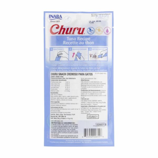 Snack Para Gatos Sabor Atún CHURU 56 G - Imagen 2