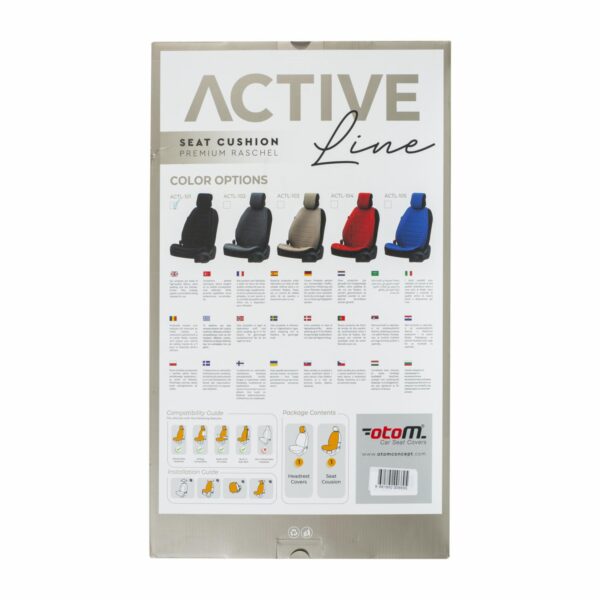 Fundas De Asiento Universal Active Line Negro OTOM Unidad - Imagen 2