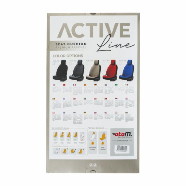 Fundas De Asiento Universal Active Line Negro OTOM. Unidad - Imagen 2