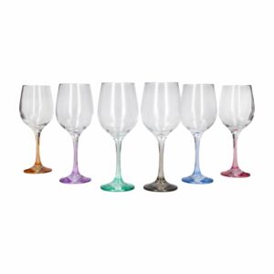 Set Copas De Agua O Vino Con Base De Colores LAV 6 Piezas