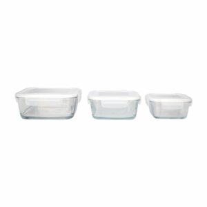 Set Reposteros De Vidrio Con Tapa LAV 3 Piezas