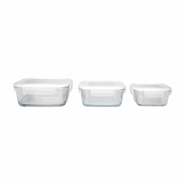 Set Reposteros De Vidrio Con Tapa LAV 3 Piezas