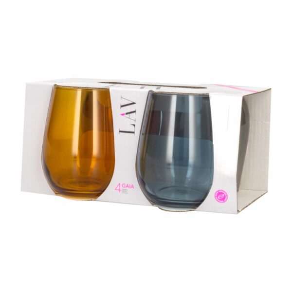 Set De Vasos Línea Gaia De Colores 4X360 Ml LAV LV-GAI361 - Imagen 2