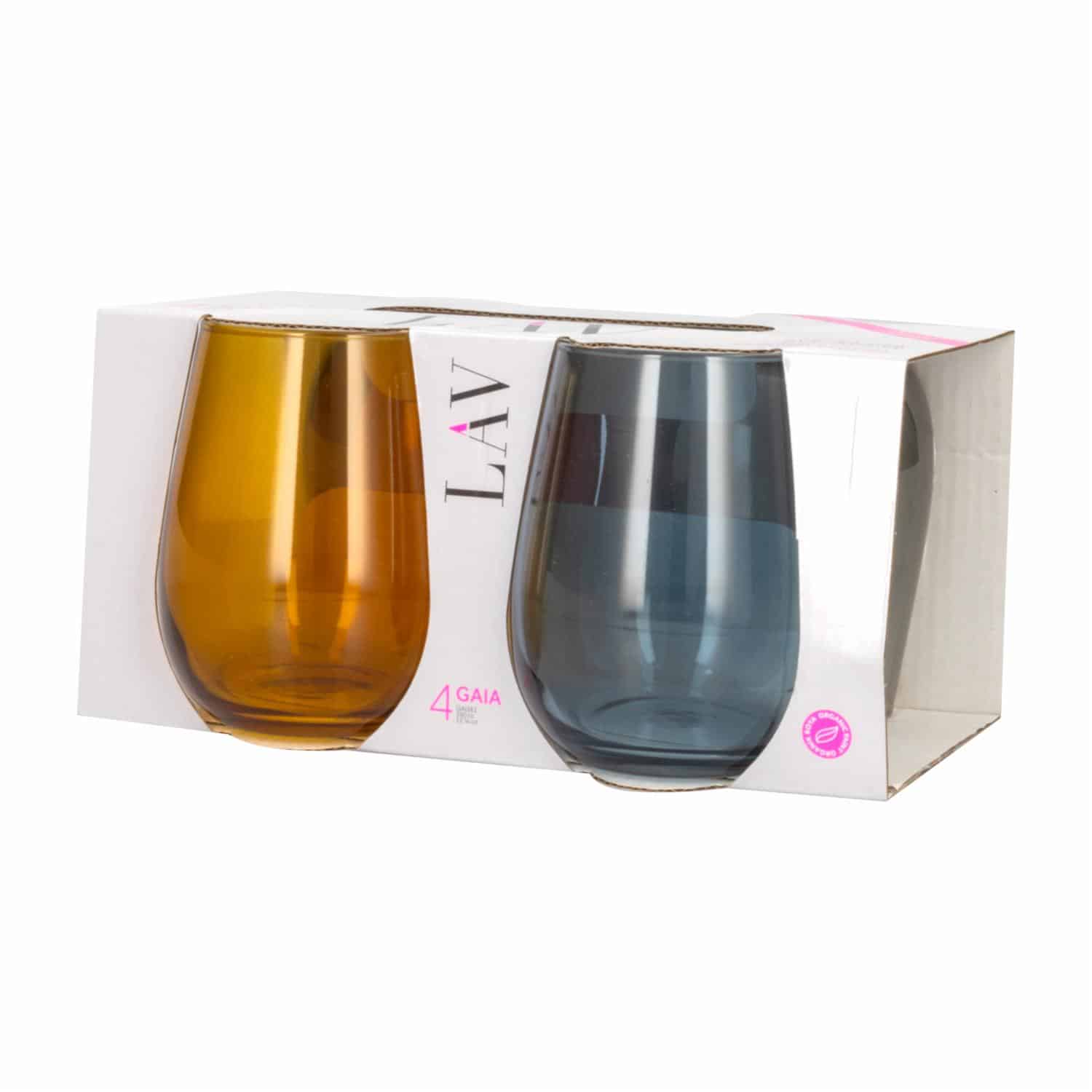 Set De Vasos Línea Gaia De Colores 4X360 Ml LAV LV-GAI361 - Imagen 2