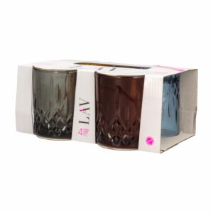 Set De Vasos Línea Odín De Colores 4X330 Ml LAV LV-ODN430