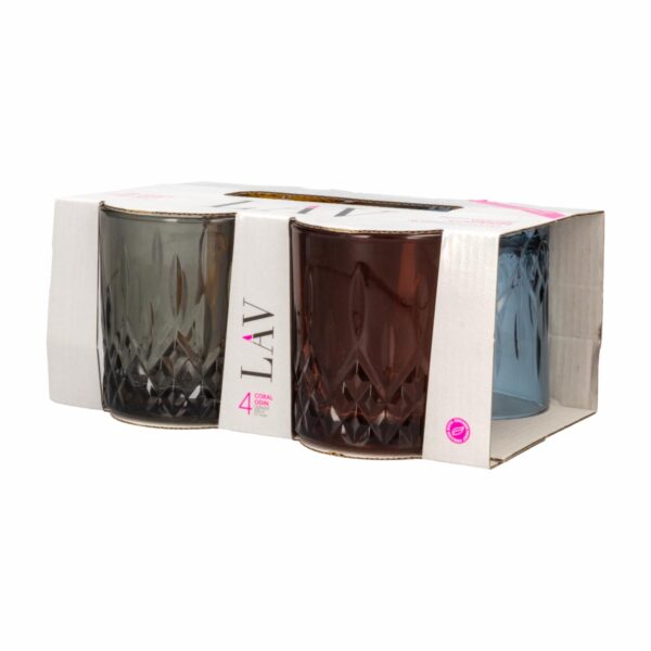 Set De Vasos Línea Odín De Colores 4X330 Ml LAV LV-ODN430