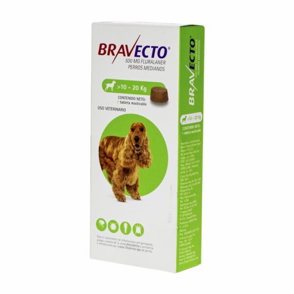 Antiparasitario Para Perros Interno Y Externo De 10 A 20 Kg BRAVECTO De 10 Kg A 20 Kg - Imagen 4