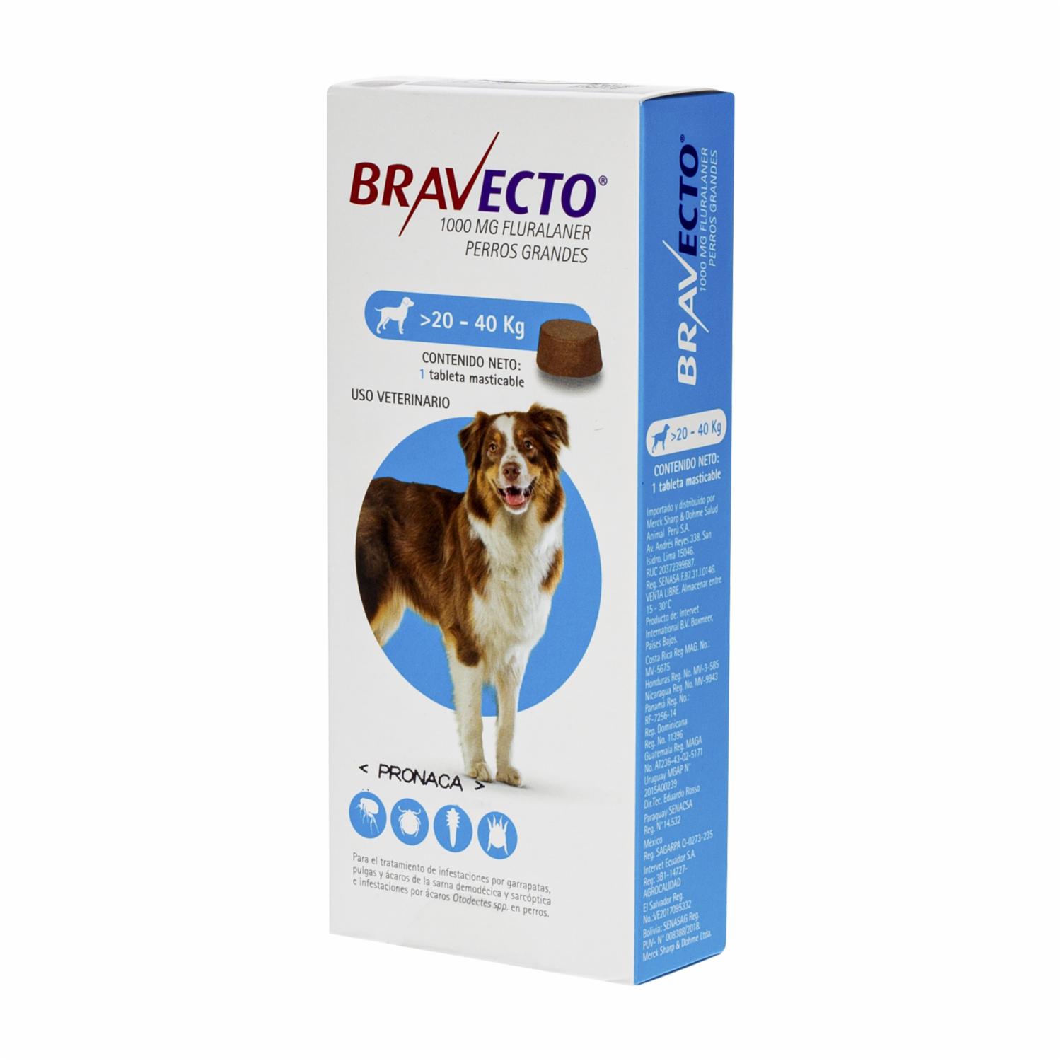 Antiparasitario Para Perros Externo De 20 A 40 Kg BRAVECTO De 20 Kg A 40 Kg - Imagen 4