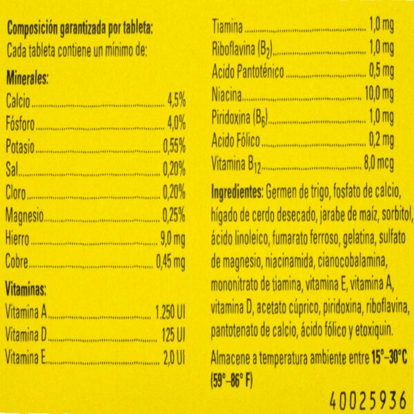 Multivitamínico Para Mascotas Vi-Sorbits En Tabletas Masticables ZOETIS 150 G - Imagen 2