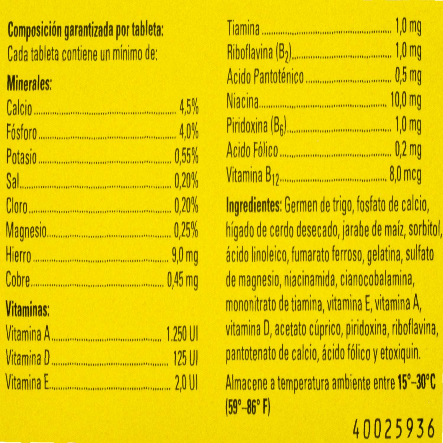 Multivitamínico Para Mascotas Vi-Sorbits En Tabletas Masticables SIMPARICA 150 G - Imagen 2